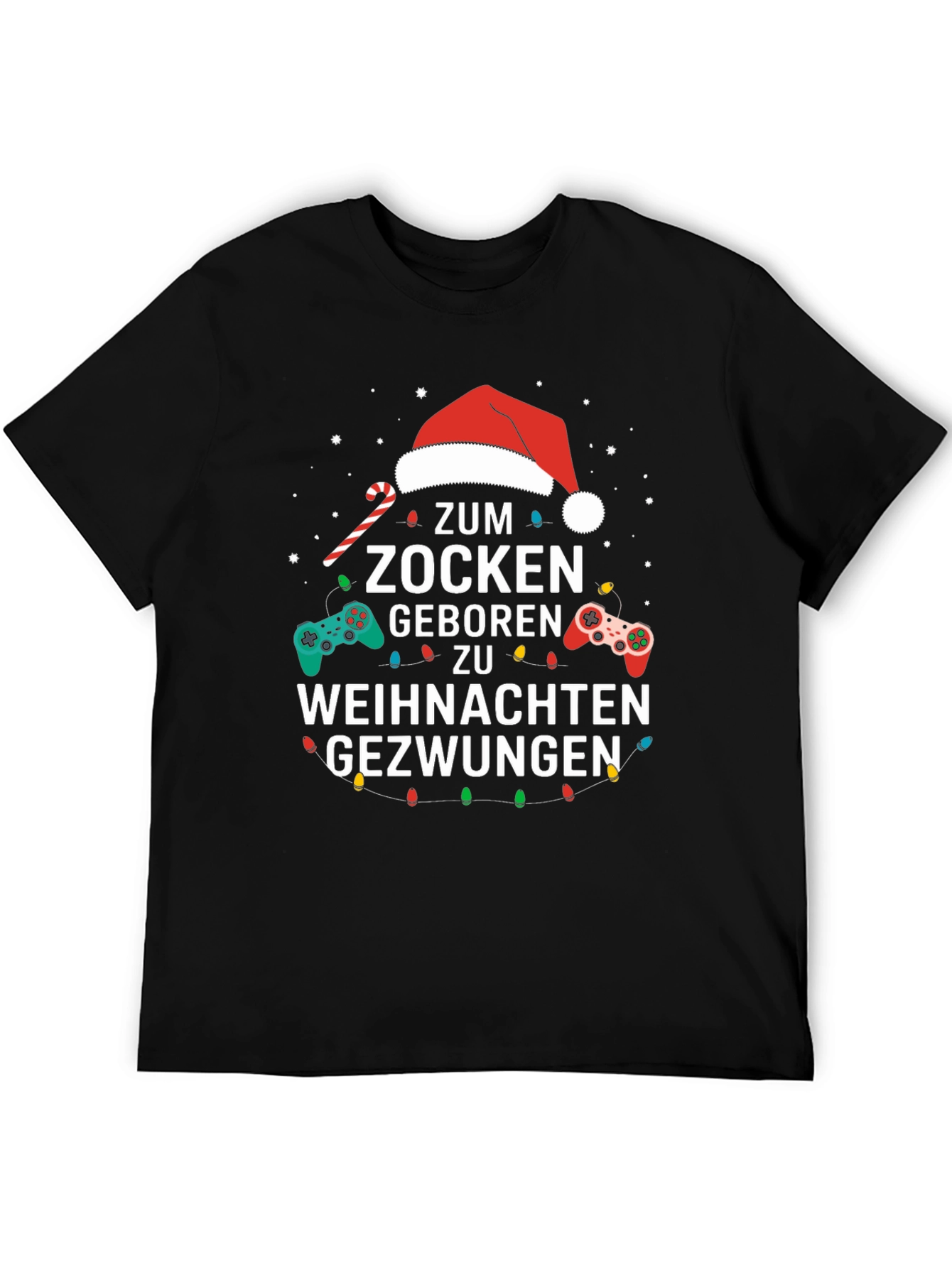 Gamer Christmas T-Shirt - Zum Zocken Gezwungen