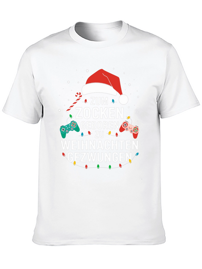 Gamer Christmas T-Shirt - Zum Zocken Gezwungen