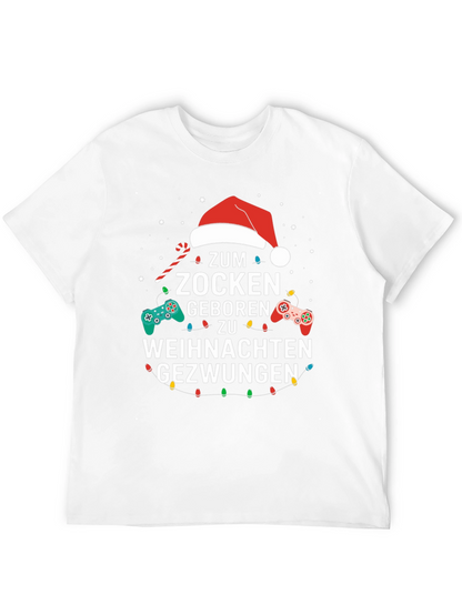 Gamer Christmas T-Shirt - Zum Zocken Gezwungen