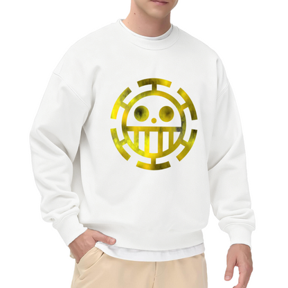 One Piece Heart Pirates Golden Logo Crew Neck Sweatshirt
