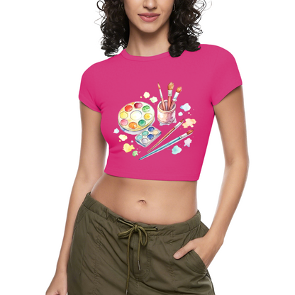Watercolor Artist Paint Palette Aesthetic Baby Tee