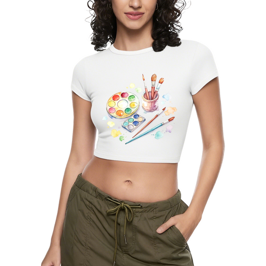 Watercolor Artist Paint Palette Aesthetic Baby Tee