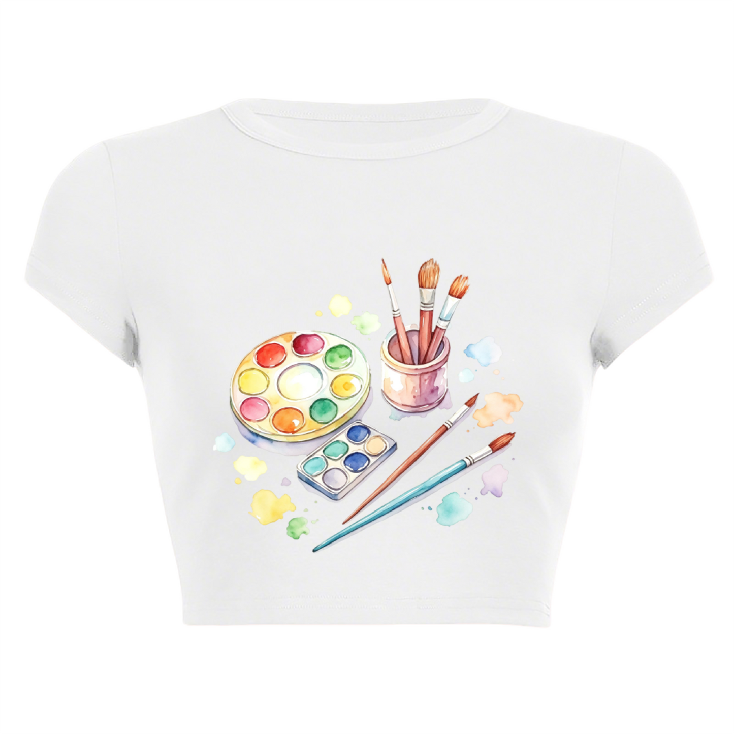 Watercolor Artist Paint Palette Aesthetic Baby Tee