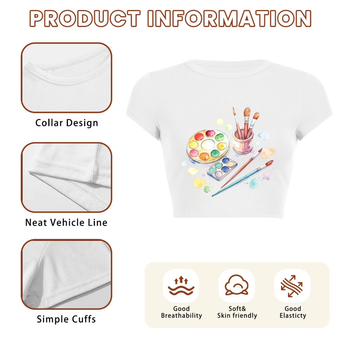 Watercolor Artist Paint Palette Aesthetic Baby Tee