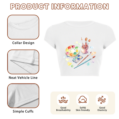 Watercolor Artist Paint Palette Aesthetic Baby Tee
