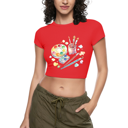 Watercolor Artist Paint Palette Aesthetic Baby Tee