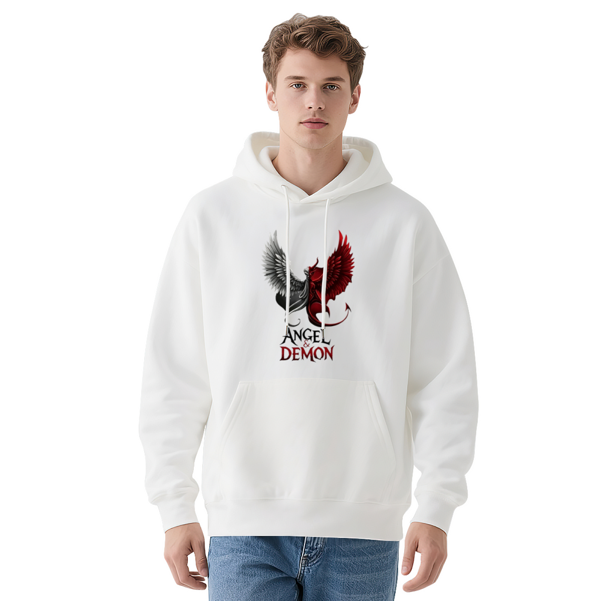 Angel Vs Demon Wings Art Hoodie