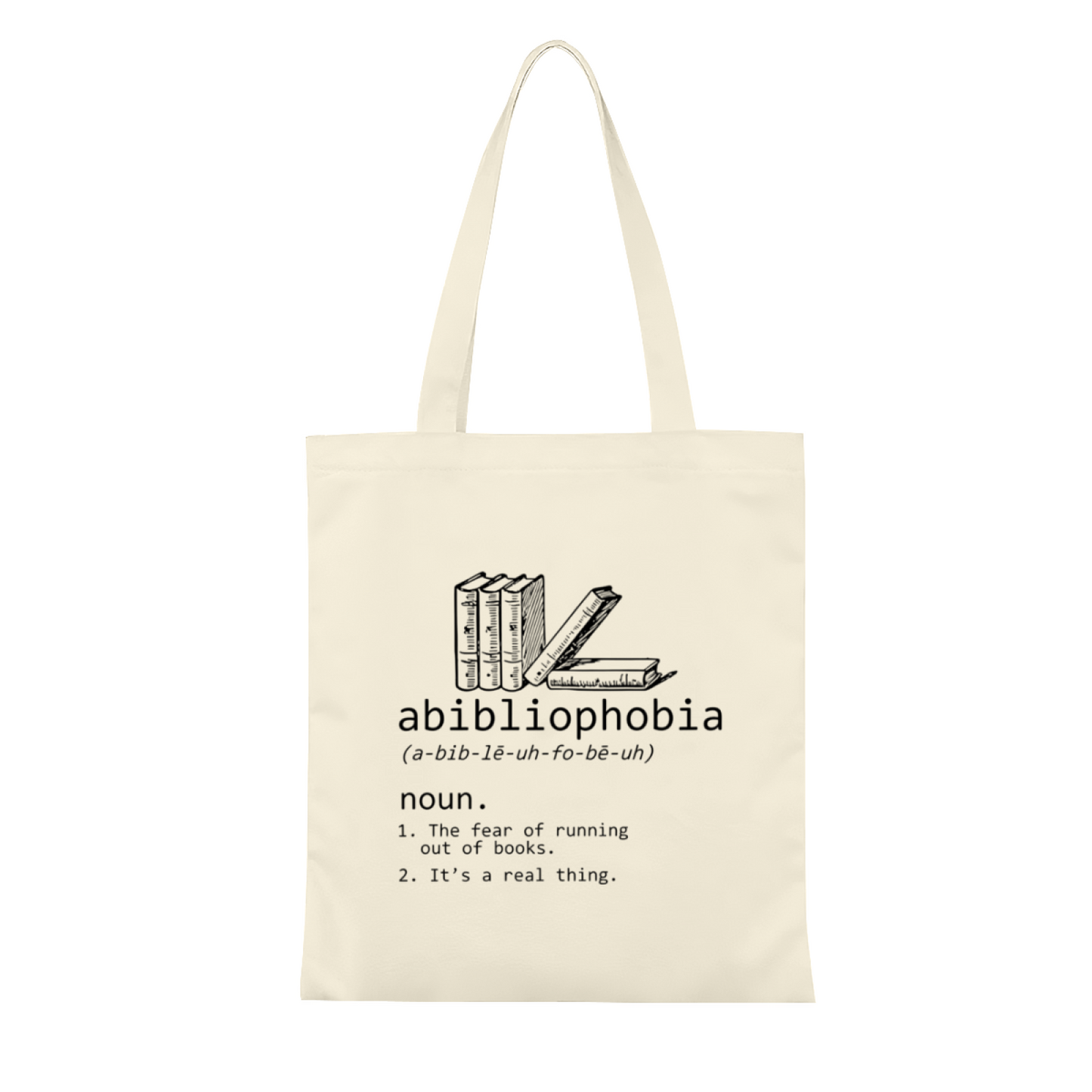 Bibliophile Definition Art Canvas Bag | Unique Book Fan Thickened Student Tote
