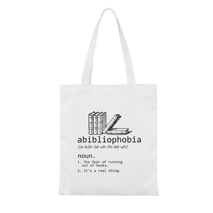 Bibliophile Definition Art Canvas Bag | Unique Book Fan Thickened Student Tote