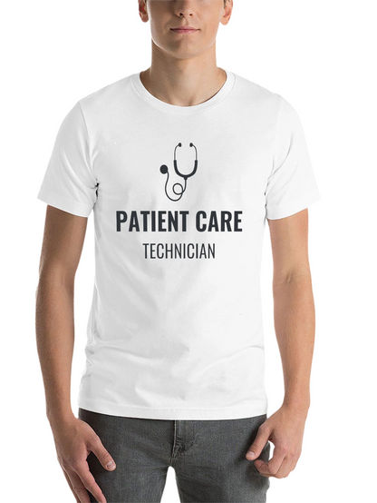 Patient Care Technician Stethoscope Black T-Shirt