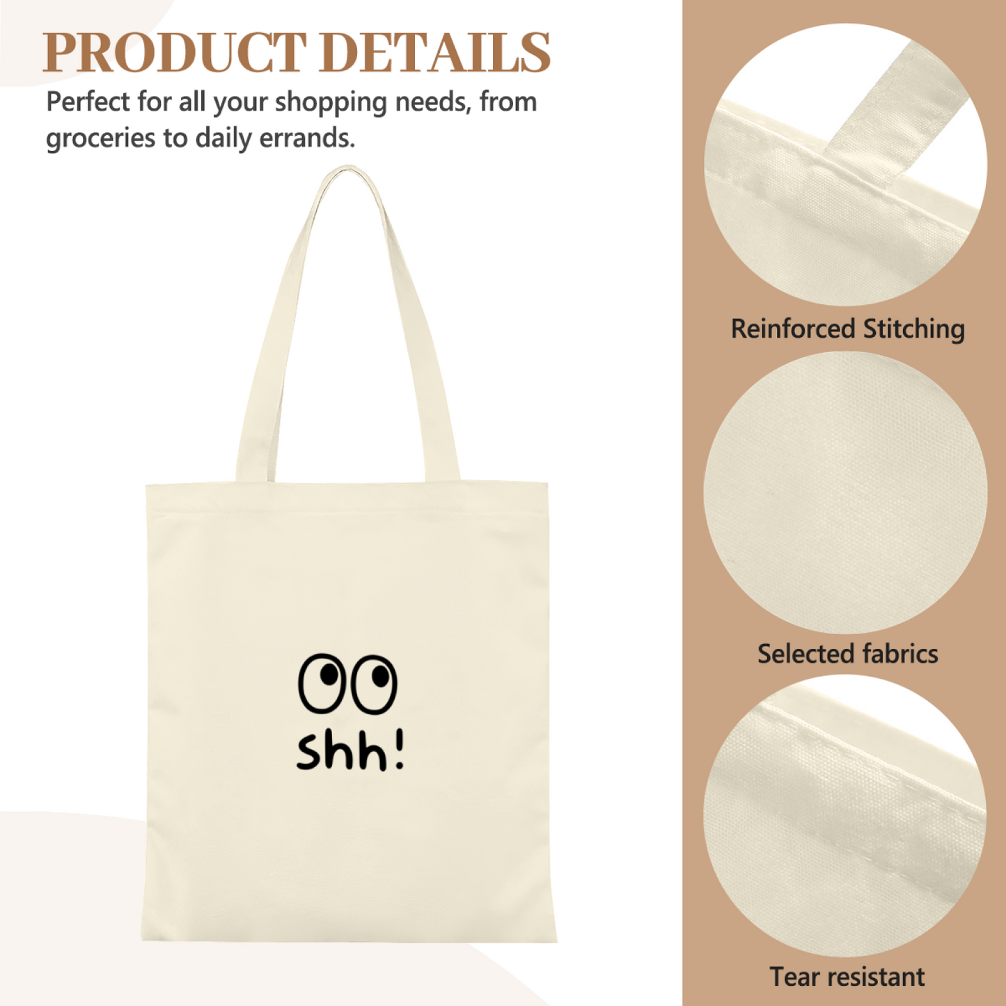 Black Cat Floral Book Canvas Tote | Literary Cat Girl Daily Commute Handbag