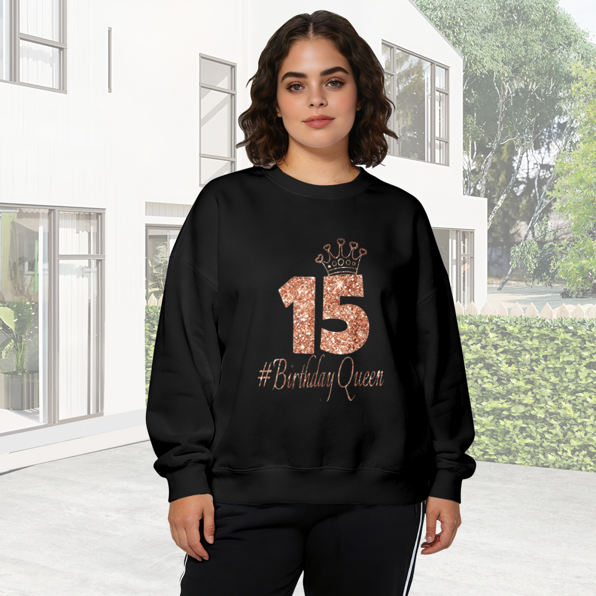 It's Giving Wifey Trendy Text Crewneck Sweatshirt | Viral Phrase Casual Pullover