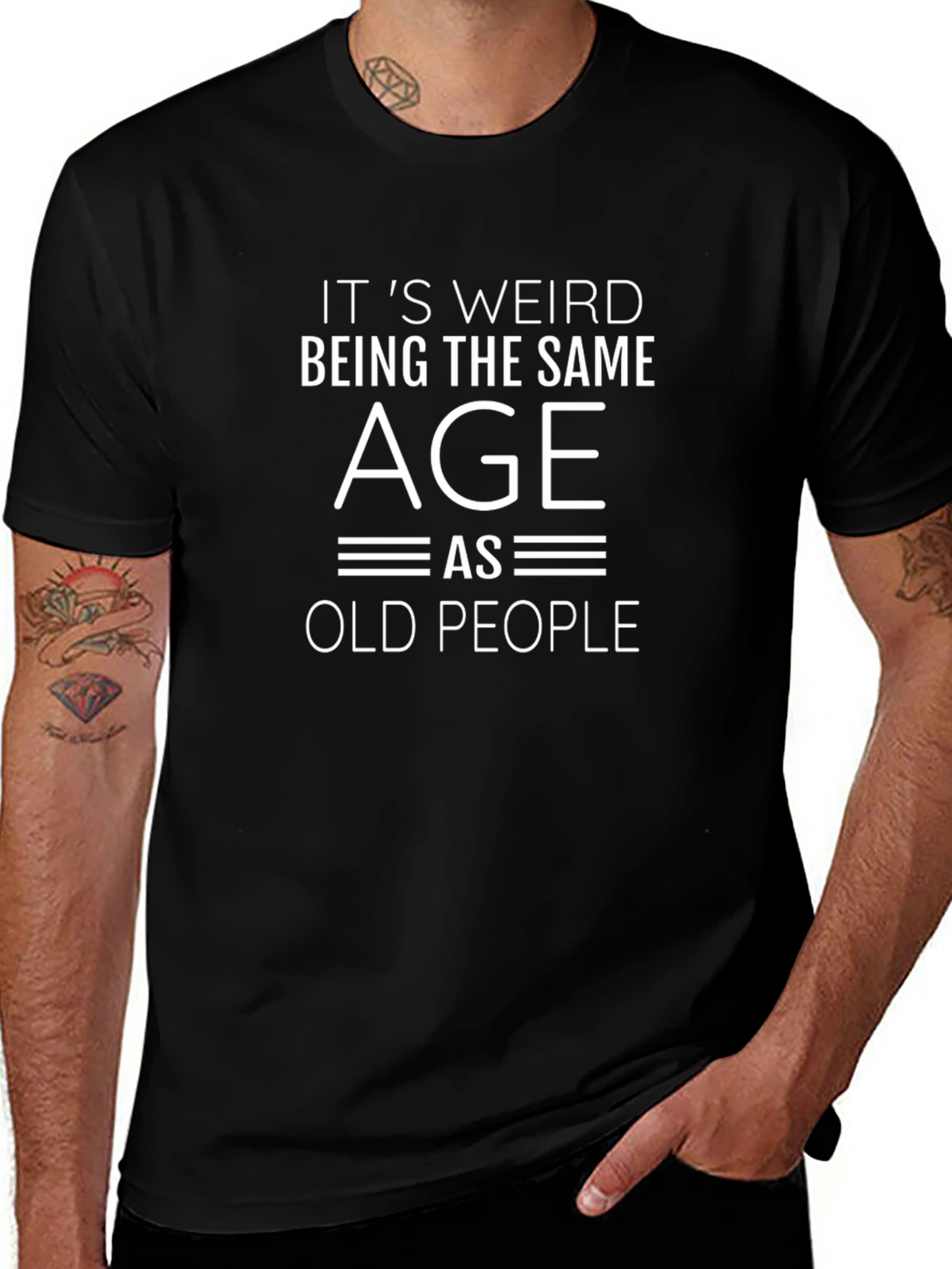 Funny Same Age as Old People Graphic T-Shirt