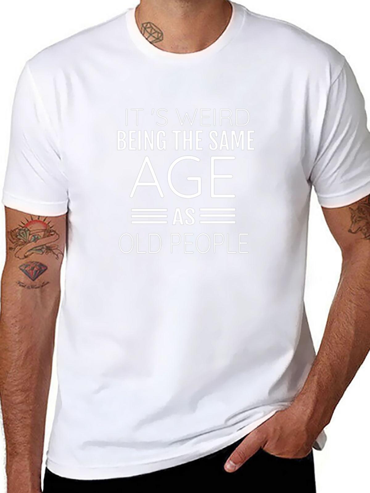 Funny Same Age as Old People Graphic T-Shirt