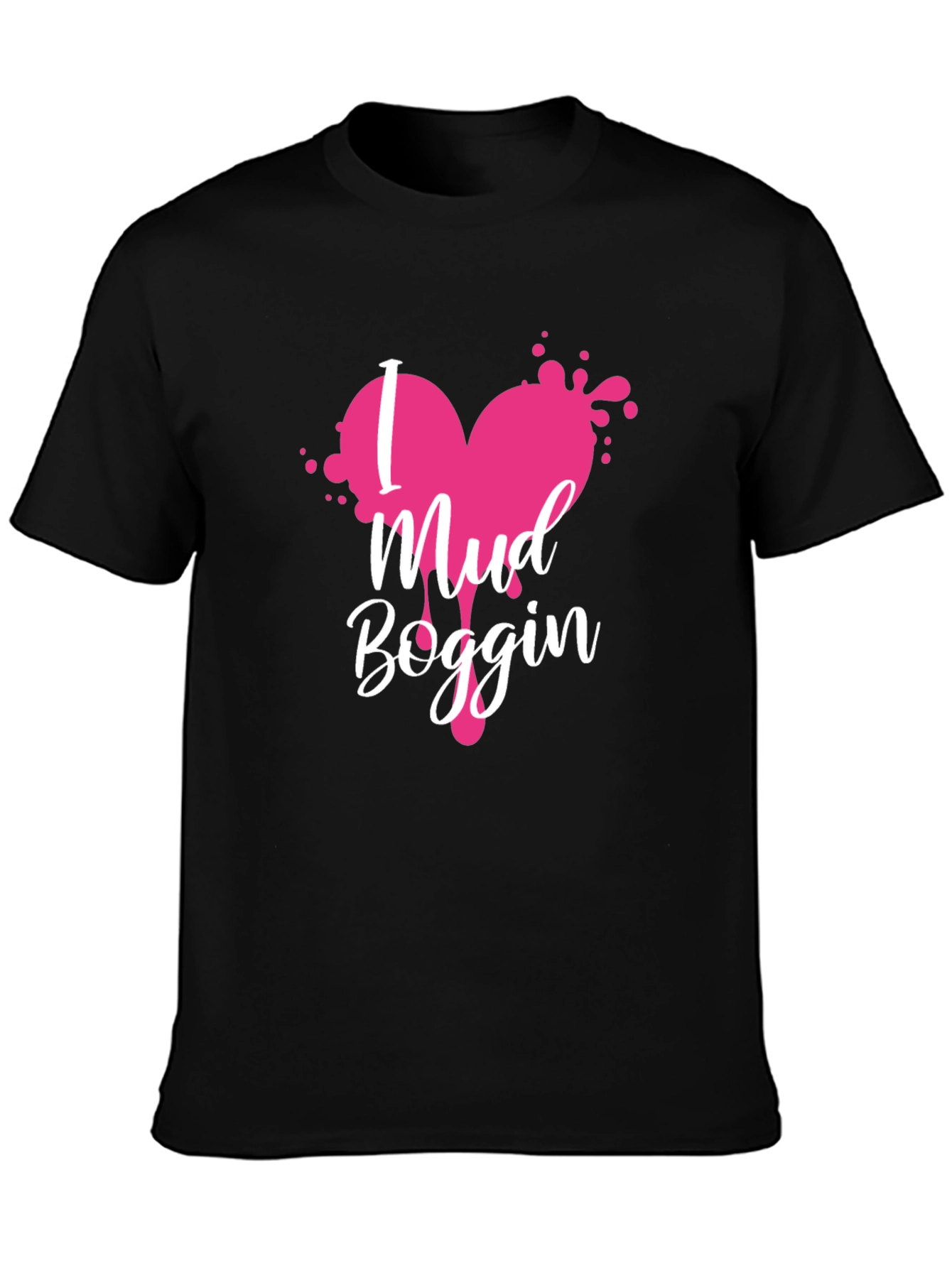 Mud Boggin Heart Graphic Tee - Black