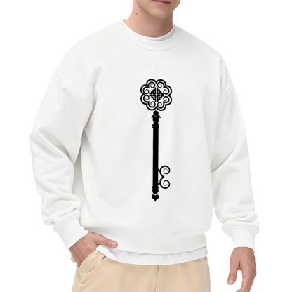 Vintage Ornate Celtic Skeleton Key Retro Art Crewneck Sweatshirt