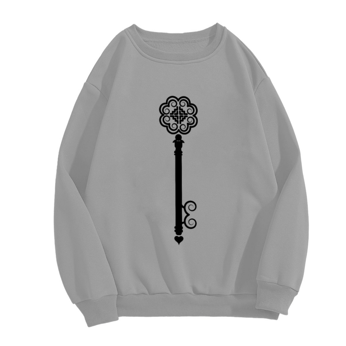 Vintage Ornate Celtic Skeleton Key Retro Art Crewneck Sweatshirt