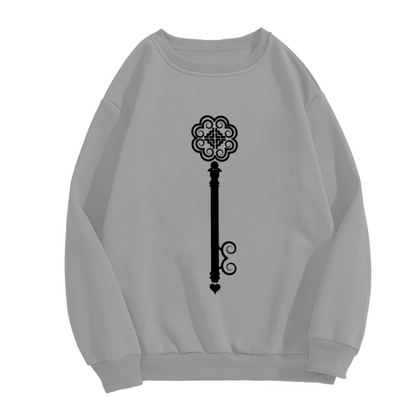 Vintage Ornate Celtic Skeleton Key Retro Art Crewneck Sweatshirt