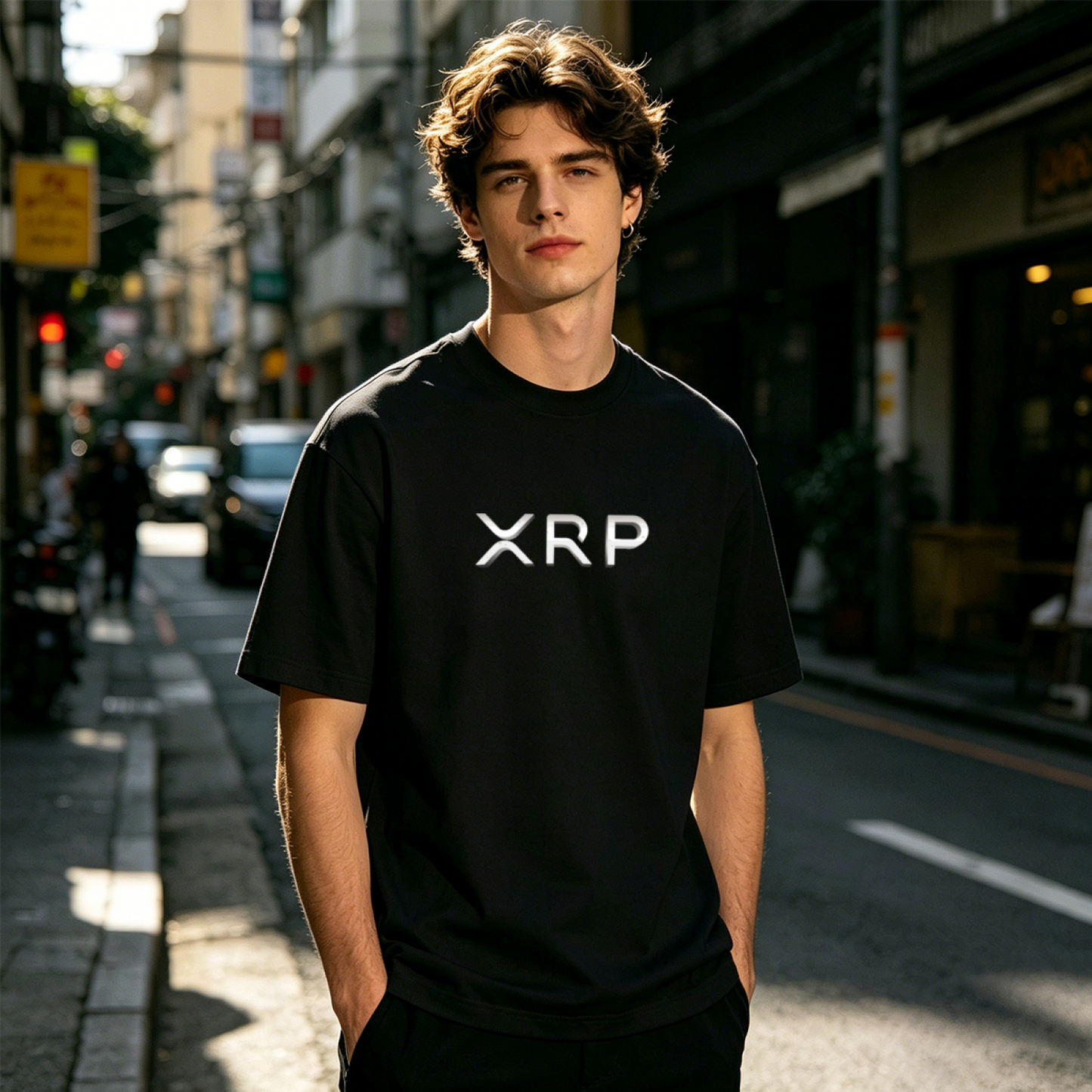 Men's Simple XRP Crypto Minimal Logo Streetwear T-Shirt