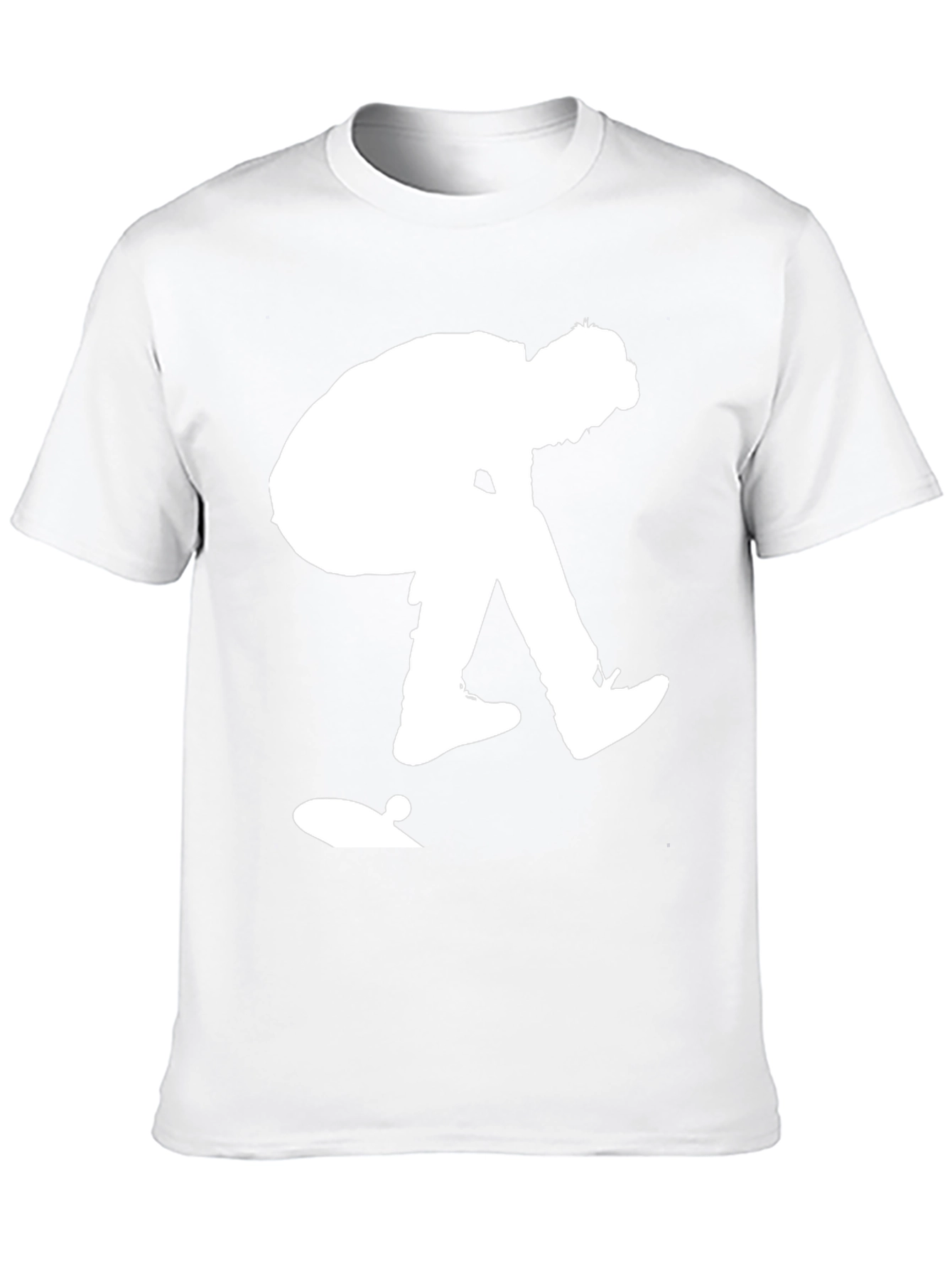 Skateboarder Graphic Tee - Black Cotton Casual Shirt