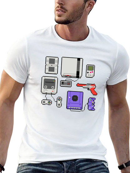 Retro Gamer T-Shirt - Pixel Console Design