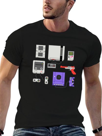 Retro Gamer T-Shirt - Pixel Console Design