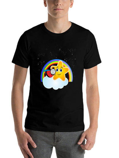 Cute Star Rainbow Train Graphic Tee