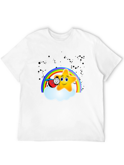 Cute Star Rainbow Train Graphic Tee