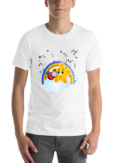 Cute Star Rainbow Train Graphic Tee