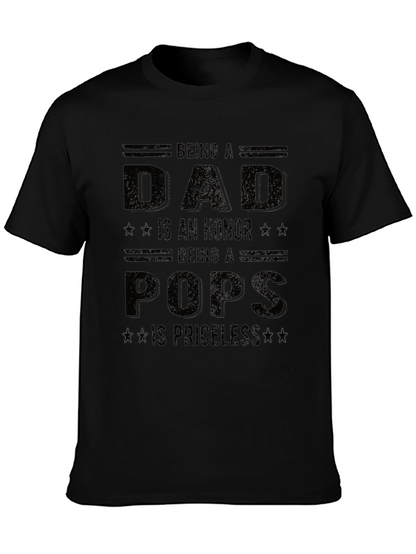Dad Pops Honor Priceless Graphic Tee