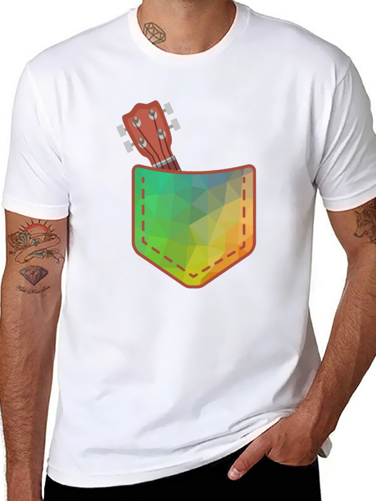 Pocket Ukulele Graphic Tee - Casual Comfort