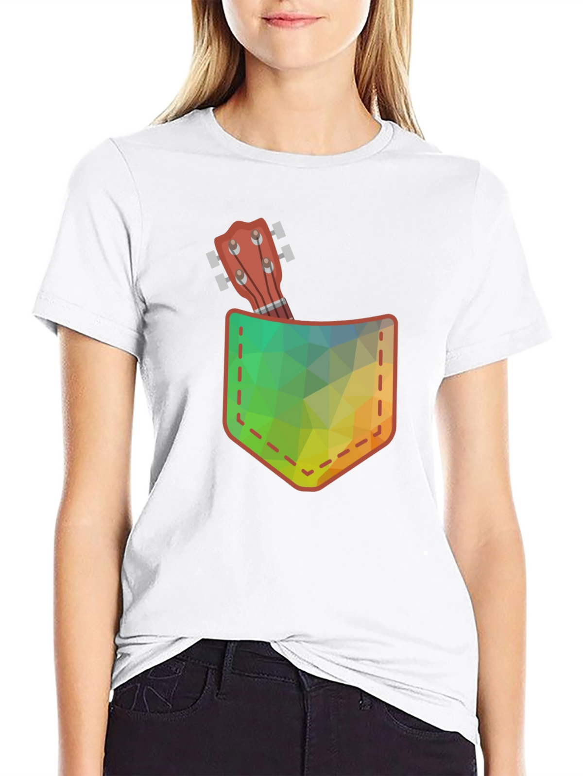 Pocket Ukulele Graphic Tee - Casual Comfort