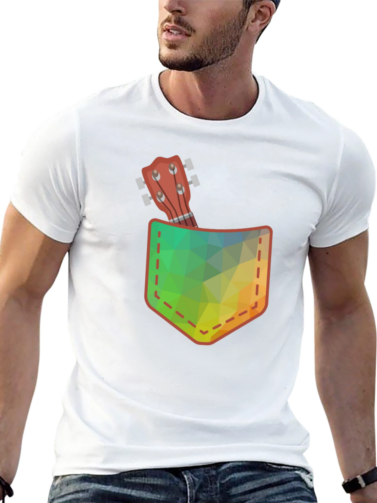 Pocket Ukulele Graphic Tee - Casual Comfort