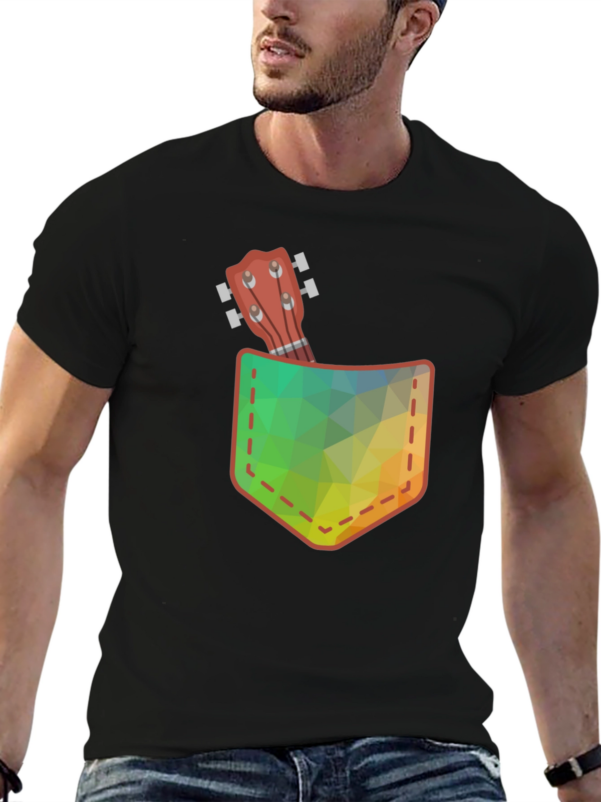 Pocket Ukulele Graphic Tee - Casual Comfort