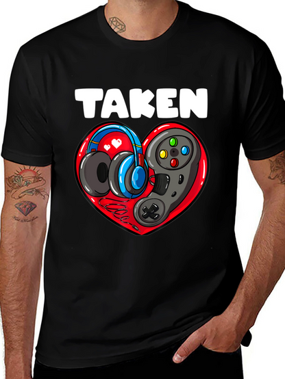 Taken Gamer Heart T-Shirt - Black