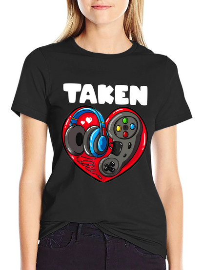 Taken Gamer Heart T-Shirt - Black