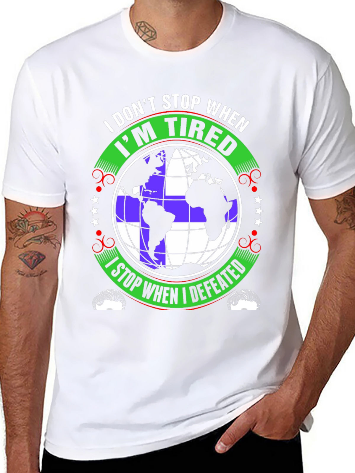 Never Quit Globe T-Shirt