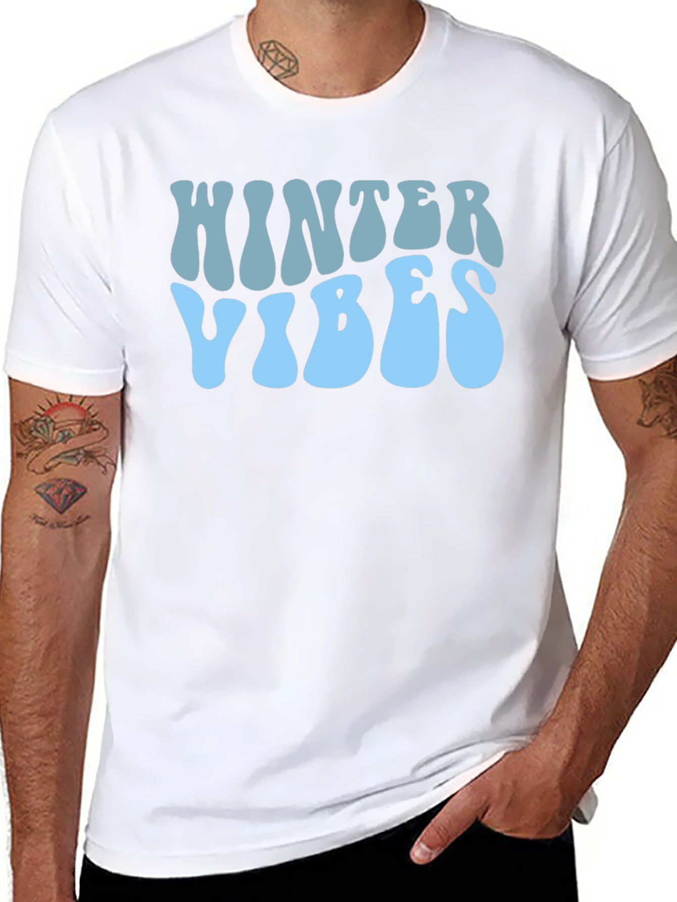Winter Vibes Graphic Tee - Stylish Holiday Apparel