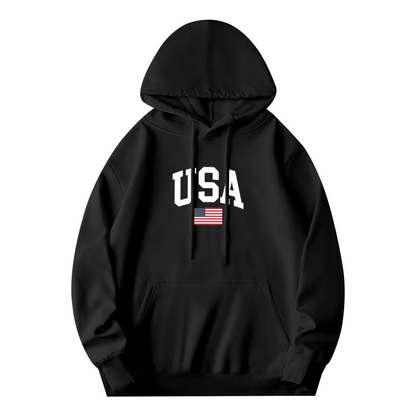 Patriotic USA Flag Vintage Street Style Hoodie