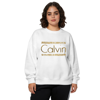 Elegant Curved Black Silhouette Butterfly Crewneck Sweatshirt