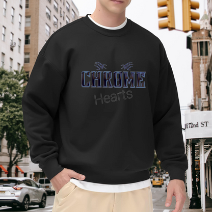 Vibrant Romantic Red?Pink Rose Bouquet Crewneck Sweatshirt