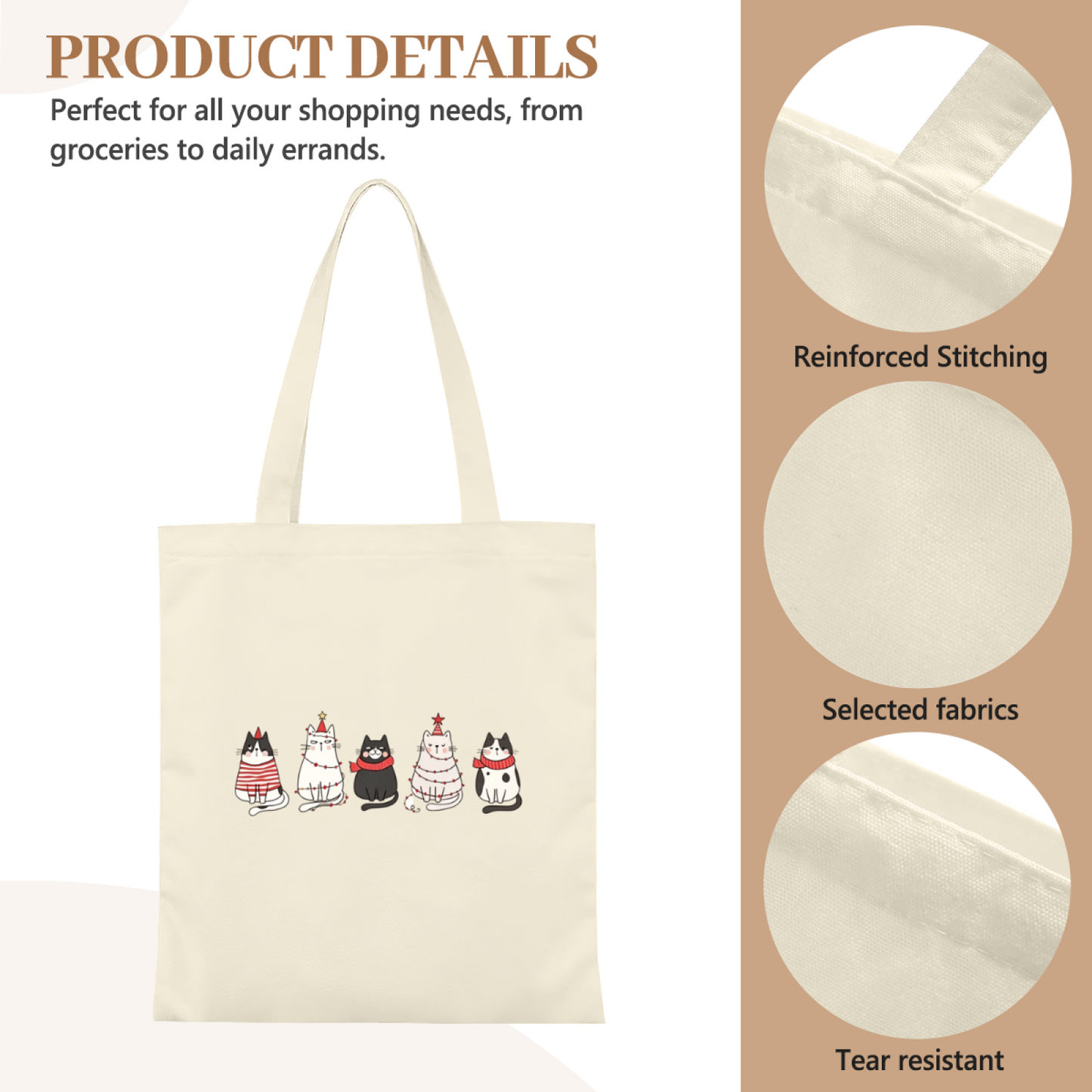 Vintage Hand Drawn Lemon Tree Canvas Bag | Fresh Forest Plant Print Versatile Tote
