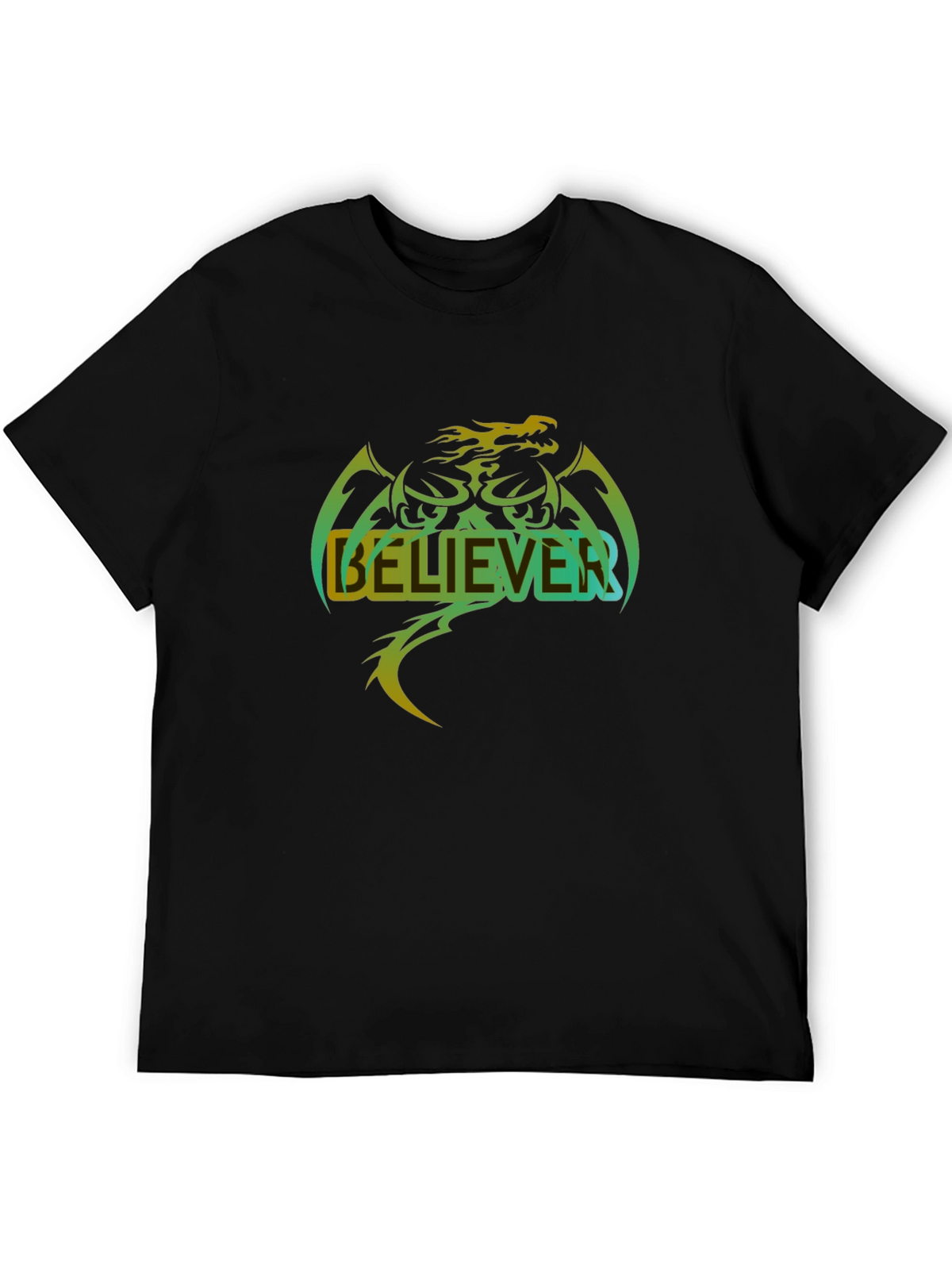 Believer Dragon Graphic T-Shirt - Cool Casual Tee