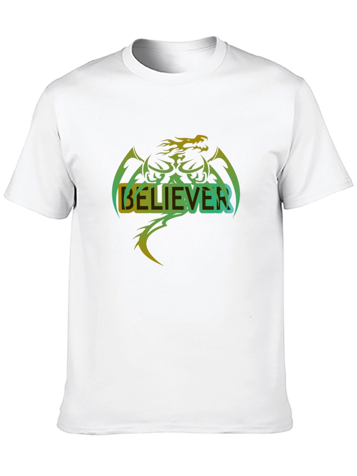 Believer Dragon Graphic T-Shirt - Cool Casual Tee