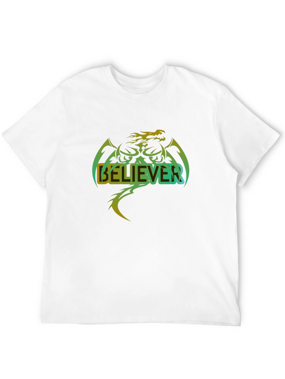 Believer Dragon Graphic T-Shirt - Cool Casual Tee