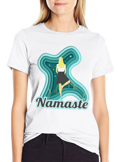 Namaste Yoga T-Shirt - Meditative Tree Pose