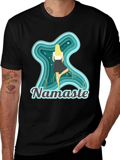 Namaste Yoga T-Shirt - Meditative Tree Pose