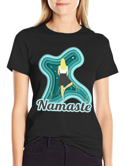 Namaste Yoga T-Shirt - Meditative Tree Pose