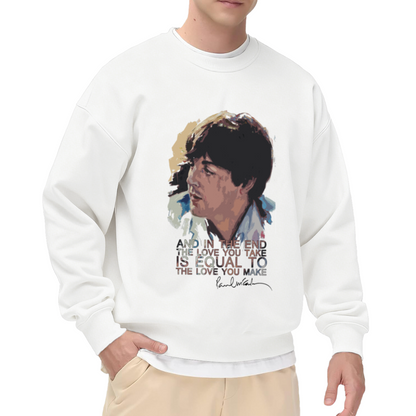 Paul Mccartney Music Quote Vintage Art Crewneck Sweatshirt