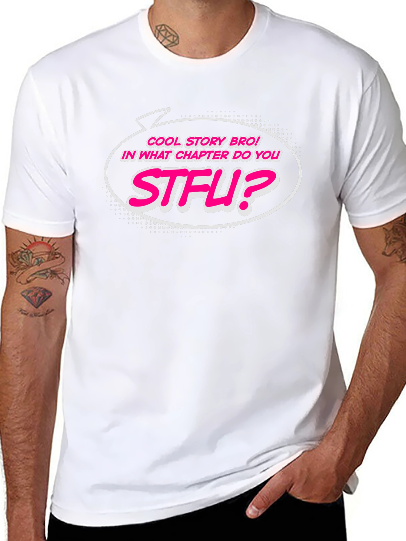 Cool Story Bro STFU Funny Graphic T-Shirt